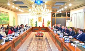 Deputy Prime Minister and Foreign Minister Senator Mohammad Ishaq Dar holds delegation-level talks with Turkish Foreign Minister Hakan Fidan.