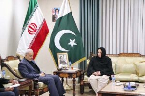 PM's Coordinator on Climate Change & Environmental Coordination Romina Khurshid Alam visits Iranian Embassy to extend her heartfelt condolences over martyrdom of Iranian President Agha Ebrahim Raisi and Iranian FM Hussain Ameer.