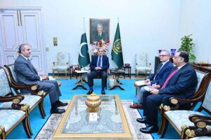 Ambassador of Qatar to Pakistan Amb. Mubarak Ali Essa Al-Khater calls on Prime Minister Muhammad Shehbaz Sharif