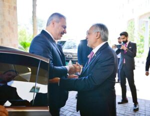 Deputy Prime Minister and Foreign Minister Senator Mohammad Ishaq Dar holds delegation-level talks with Turkish Foreign Minister Hakan Fidan.