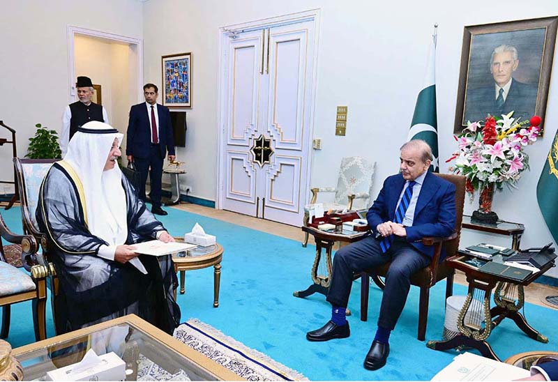 Ambassador of Kuwait to Pakistan Amb. Nassar Abdulrahman Jasser Al-Mutairi calls on Prime Minister Muhammad Shehbaz Sharif