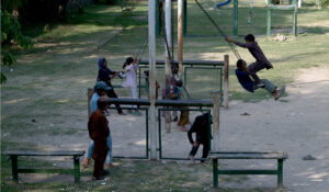 Children enjoy swing at G 7 Park in the Federal Capital