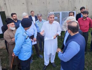 Federal Minister for Interior Mohsin Naqvi visiting the under construction Model Prison.