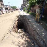 A view of open main hole may cause any mishap and needs the attention of concerned authorities outside Yakatoot area.