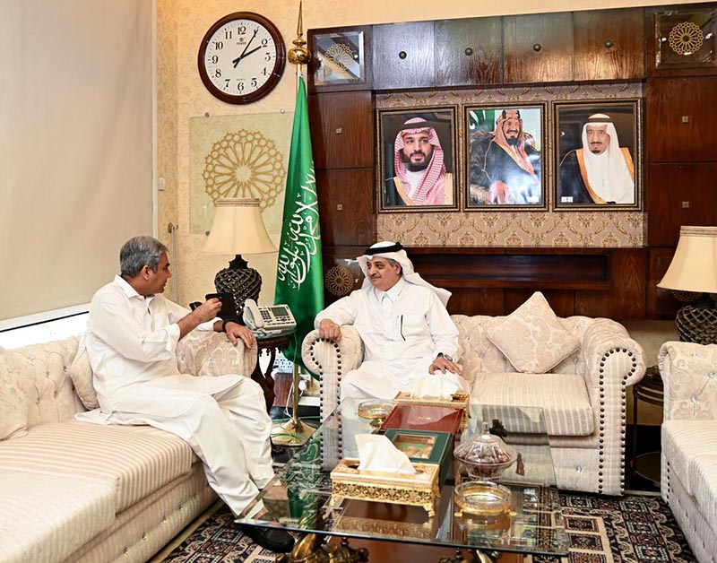 Federal Minister for Interior Mohsin Naqvi in a meeting with Ambassador of Saudi Arabia Nawaf Bin Saeed Ahmed Al-Maliki