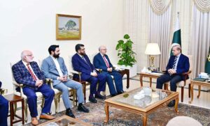 A delegation of Kashmiri Diaspora activists calls on Prime Minister Muhammad Shehbaz Sharif.