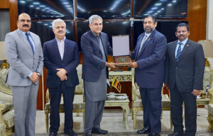 Federal Minister for Interior Mohsin Naqvi in a meeting with Sri Lankan High Commissioner Admiral Ravindra C wijegunaratne.