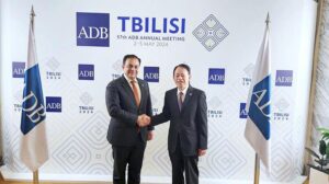 Federal Minister for Economic Affairs Ahad Khan Cheema meets with President of Asian Development Bank (ADB) on the sidelines of the 57th Annual Meeting of the Board of Governors in Tbilisi.