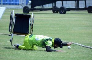A view of Final cricket match played between Lahore Sikandars and Peshawar lions Wheelchair Cricket teams during T-20 2nd Interloop Pakistan Champions League 2024 at Iqbal Stadium.