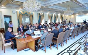 Prime Minister Muhammad Shehbaz Sharif chairs a meeting of the Federal Cabinet.