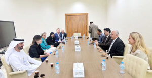 Ambassador Faisal Niaz Tirmizi, Pakistan's Envoy to the United Arab Emirates (UAE) held a side-line meeting with CEO Abu Dhabi Airports Elena Sorlini at Al Ain airport during a ceremony that also highlighted launch of PIA's flight from Al Ain to Turbat, Baluchistan.