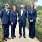 Group photo of California's Lt. Governor Eleni Kounalakis, Ambassador Masood Khan and Consul General Asim Ali Khan, Los Angeles