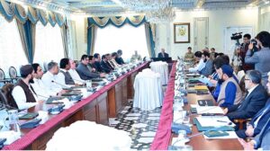 Prime Minister Muhammad Shehbaz Sharif chairs a meeting regarding Azad Jammu & Kashmir matters.