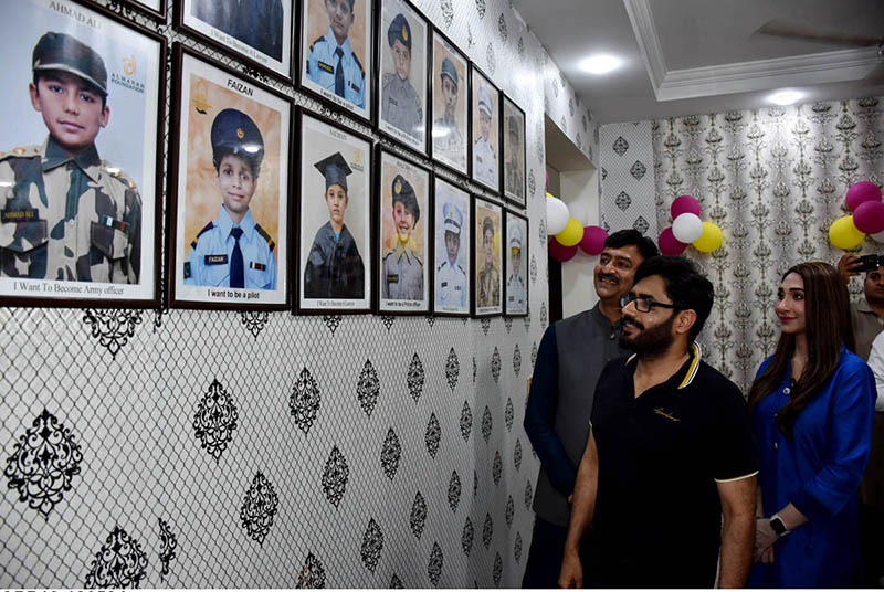 Pakistani Singer Abrar ul Haq with Mr and Mrs DIG Mehboob Aslam Lilla visit the Apna Ghar House after Inauguration the 9th Apna Ghar Hosue for Deserving Orphan children by Almarah Foudation