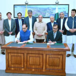 Prime Minister Muhammad Shehbaz Sharif witnesses the signing of a Memorandum of Understanding between the Government of Pakistan and the Government of Azad Jammu and Kashmir with regard to 960 MW Dudhnial Hydropower Project.