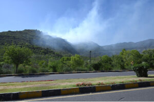 A major fire that broke out range on Margalla Hills was extinguished heat wave in the federal Capital