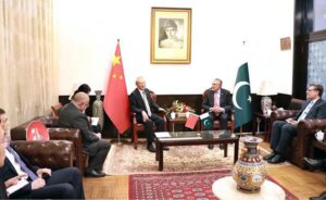 Deputy Prime Minister and Foreign Minister, Senator Mohammad Ishaq Dar meets with Secretary-General of the Shanghai Cooperation Organization (SCO), Ambassador Zhang Ming.