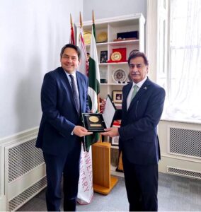 Secretary General of the Commonwealth Parliamentary Association (CPA), Stephen Twigg calls on the Speaker National Assembly of Pakistan, Sardar Ayaz Sadiq