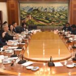 Federal Minister for Planning, Development and Special initiatives Prof. Ahsan Iqbal and SAPM Tariq Fatmi, meeting with President EXIM Bank Mr. Ren Shenfjun at EXIM Bank