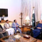 A delegation of members of the Azad Jammu and Kashmir Legislative Assembly, belonging to Pakistan People's Party Parliamentarians, called on President Asif Ali Zardari, at Aiwan-e-Sadr