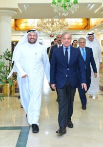 Minister of State for Foreign Affairs of the State of Qatar H.E. Dr. Mohammed bin Abdulaziz Al-Khulaifi calls on Prime Minister Muhammad Shehbaz Sharif.