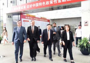 Federal Minister for Planning, Development and Special initiatives Prof. Ahsan Iqbal meet with President EXIM Bank Mr. Ren Shenfjun at EXIM Bank