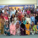 Dr. Naima Qureshi in a group photograph with students of International teacher training projects in collaboration with University of Birmingham UK and University of Education