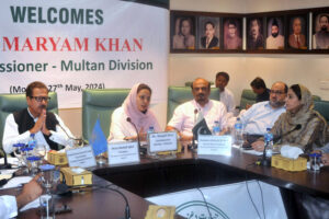 Commissioner Ms. Maryam Khan addressing the members of the Chamber of Commerce and Industry.