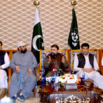 Balochistan Chief Minister Mir Sarfraz Bugti addressing a press conference at CM Secretariat regarding the decision taken of posts in education department and other issues