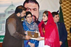 Balochistan Chief Minister, Mir Sarfaraz Ahmed Bugti addressing at ceremony of distribution of tablets to school students organized by Commissionerate Afghan Refugees Balochistan & UNHCR.