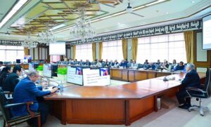 Deputy Prime Minister and the Minister for Foreign Affairs, Senator Mohammed Ishaq Dar chairing the meeting of Cabinet Committee on Privatisation.