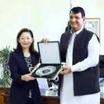 A delegation led by Ms. Mio Sato, Chief of Mission, UN - IOM, called on Federal Minister for States and Frontier Regions Engr. Amir Muqam at the Ministry of SAFRON