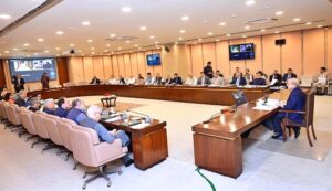 Prime Minister Muhammad Shehbaz Sharif chairs a special meeting of the Federal Cabinet.