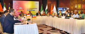 Rana Mashhood Ahmad Khan, Chairman Pakistan Prime Minister's Youth Programme delivering statement during 1st D-8 Youth Ministerial Meeting being held in Dhaka.
