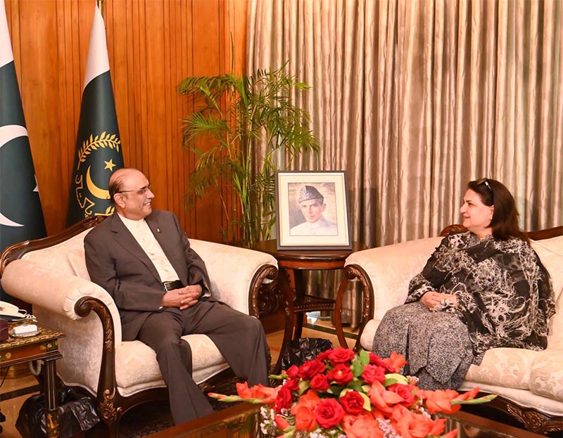 Chairperson Benazir Income Support Programme, Ms Rubina Khalid, called on President Asif Ali Zardari, at Aiwan-e-Sadr.