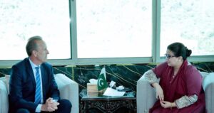Ambassador of Sweden to Pakistan Mr. Henrik Persson called on Minister of State for IT and Telecommunication Ms. Shaza Fatima Khawaja.