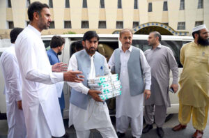 KP Finance Minister, Aftab Alam presents the proposed Rs 1754bln Provincial Fiscal Budget 2024-25 with a surplus of Rs 100bln at KP Assembly.