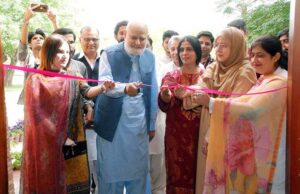 Vice Chancellor Prof. Dr. Naveed Akhtar, Dr. Farhana Altaf Qureshi Principal, UCAD, IUB Bahawalpur and other inaugurates the petal palette floral arrangement Workshop and Exhibition at the University College of Art and Design IUB Bahawalpur.