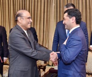 Foreign Minister of Uzbekistan Bakhtiyor Saidov called on President Asif Ali Zardari at Aiwan-e-Sadr.