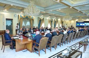 A delegation of a German N.G.O. Global Bridges, Berlin calls on Prime Minister Muhammad Shehbaz Sharif.