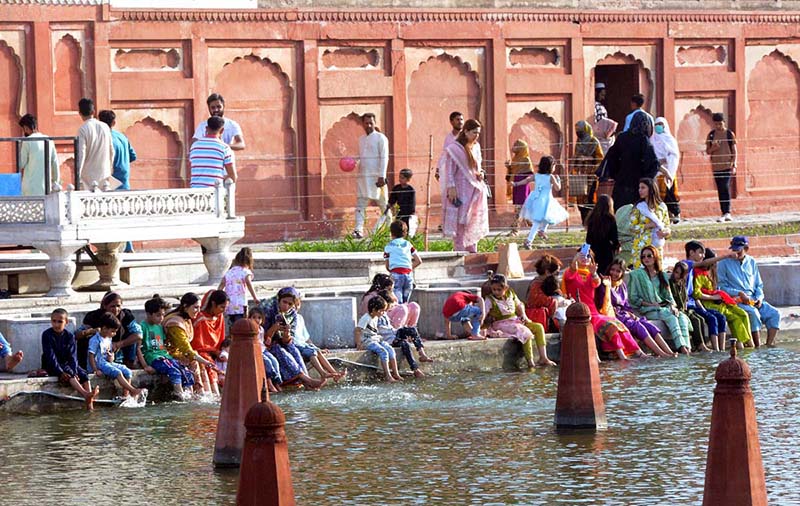 Visitors explore the majestic beauty of the iconic Shalimar Garden in the Provincial Capital