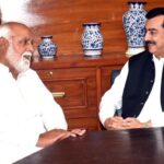 Former MPA Saleem Ahmad Labar called on the Chairman Senate Syed Yusuf Raza Gilani at Circuit House