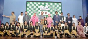 Chairman Prime Minister's Youth Programme Rana Mashood Ahmed Khan addressing the Talent Hunt Youth Sports Judo League at Lahore College for Women University.