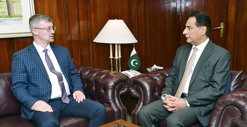 Ambassador of Russia Albert Khorev called on Speaker National Assembly Sardar Ayaz Sadiq at Parliament House.