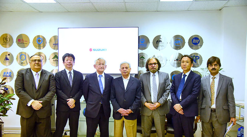 Japanese delegation led by Kenichi Ayukawa, Global Vice President, Suzuki Motor Corporation called on Federal Minister for Industries and Production, Rana Tanveer Hussain.