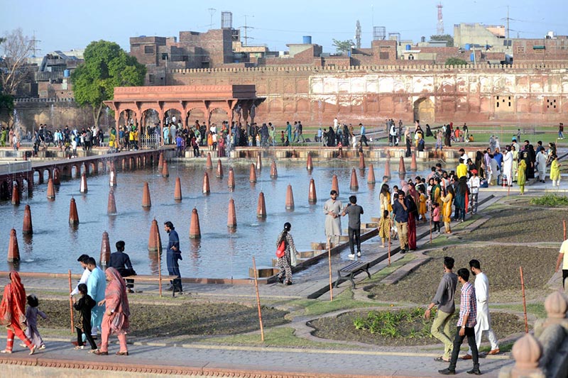 Visitors explore the majestic beauty of the iconic Shalimar Garden in the Provincial Capital