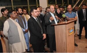 Federal Minister & Senator Dr Musadik Malik received Pakistani students upon their return from Kyrgyzstan