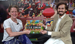 Canadian High Commissioner Leslie Scanlon join local artisans for a vibrant truck art workshop at Lok Virsa, celebrating the rich cultural heritage of Pakistan.