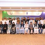 Additional Secretary Social Welfare Muhammad Farooq and Program Manager UNICEF Dr. Hassam in a group photo along with other officials and participants during the closing ceremony of Child Protection Case Management Training.