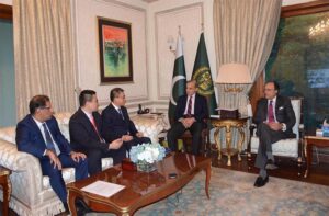 Chairman Service Long March Tyres Mr. Jin Yongsheng calls on Prime Minister Muhammad Shehbaz Sharif.